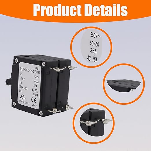 35A 35amp Main Breaker for DuroMax XP15000EH 15000W Dual Fuel Generator
