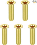 uxcell 5Pcs Fit for 2.9mm(1/8") Tube ID Brass Compression Fitting, Insert Tube Support Compression Sleeve Fitting, Sleeve Ferrules for Water Oil Air Pipe