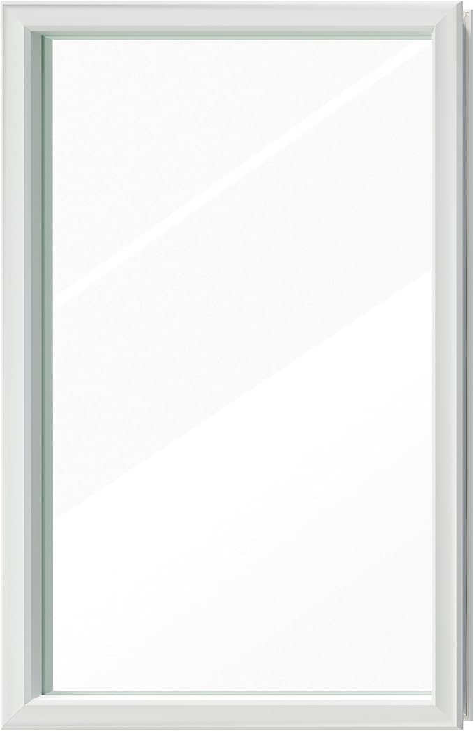 Entry Door Glass Inserts Replacement, 22" x 36", 1-Lite Clear Tempered Glass Insert Kit with White Frame, for Exterior Front Door.