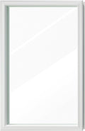 Entry Door Glass Inserts Replacement, 22" x 36", 1-Lite Clear Tempered Glass Insert Kit with White Frame, for Exterior Front Door.