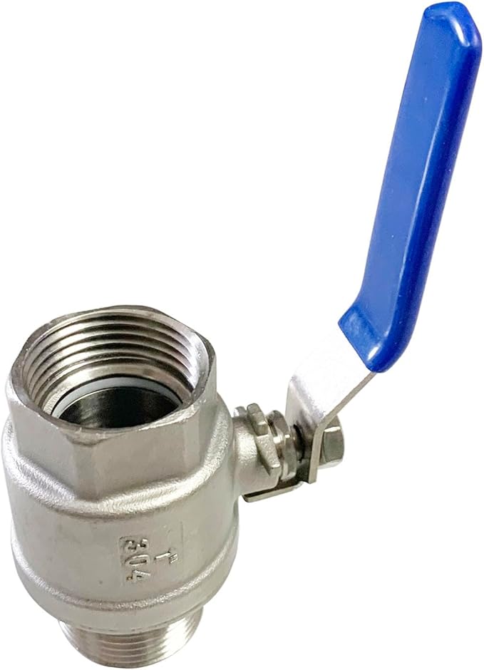 1" Male to Female Thread Full Port Ball Valves NPT 304 Stainless Steel for Water Oil Gas WOG1000 (Pack of 2)