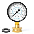 MEANLIN MEASURE 0-150psi Water Pressure Gauge,3/4" Female 2.5" FACE DIAL Water Pressure Test Gauge with Sealing Ring, Water Pressure Gauge for Home