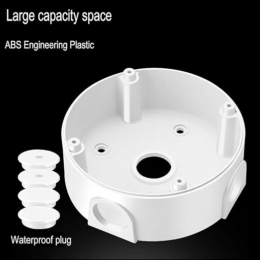1 Pack Dome Camera Junction Box,Security Camera Bracket,CCTV IP Surveillance Cameras Holder, ABS Plastic Dome Camera Mount