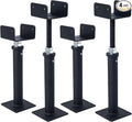 4 Pack U-Shaped Floor Jack, Heavy Duty Adjustable Steel Telepost with U-Head for 4x2, 4x4, 4x6 Joists, 11-15 Inch Adjustment Range, Screw Jack Post for Beam Support & Leveling