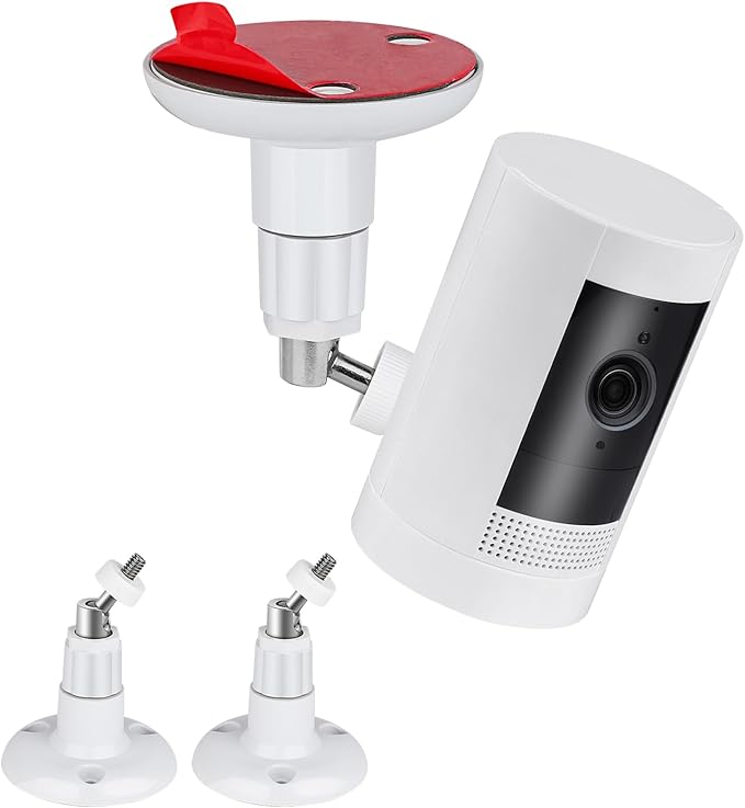ALERTCAM 2Pack Adhesive Wall Mount for Stick Up Cam & Outdoor Cam Plus, 360 Degree Adjustable Screwless Bracket for Your Surveillance Camera, 2 Ways Installation Without Drilling