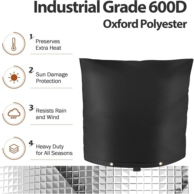 SUNICO Backflow Preventer Insulation Cover (5°F) - 5-Layer Upgrade Insulated Design Sprinkler Covers for Outside,40" W X 36" H, Backflow Insulation Cover for Sprinkler Valve ,Winter Freeze Protection