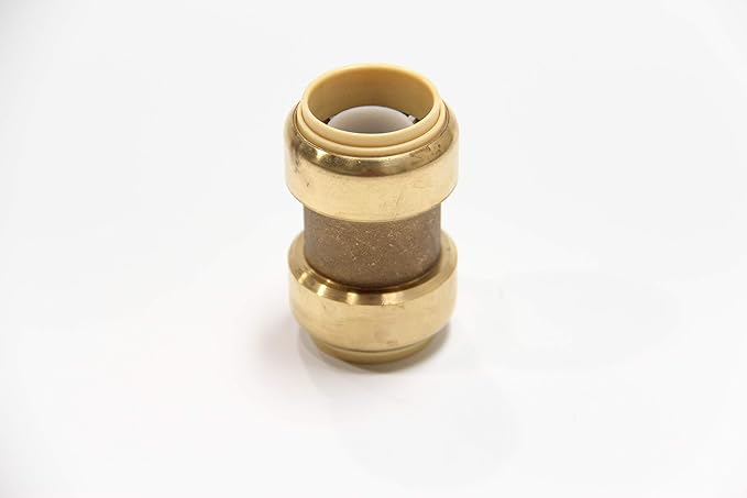 EFIELD Push-Fit Fittings 3/4 Inch Straight Coupling to Connect Pex, Copper, CPVC (Pack of 2),(PF008-2PCS)