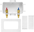 Washing Machine Outlet Box, Center Drain, 1/2 Inch Pex Crimp Inlet x 3/4 Inch MHT Outlet Connection, Laundry Washer Valve Outlet Box