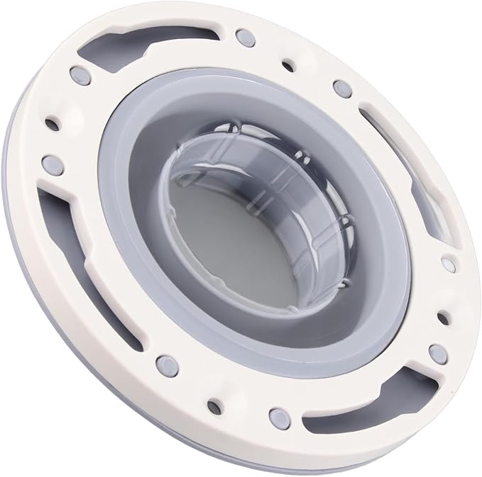 Universal Toilet Flange Kit, Leakage Proof Toilet Repair Flange with Screws, Silicone Toilet Flange Extender for 4in, 5in, Special 3in Waste Pipes, Gray