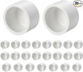 20 Pcs 3/4" PVC External End Cap Fitting, SCH40 Furniture Grade PVC Pipe Plug Adapter, Pipe Cover Fittings for DIY Project, Irrigation System, Plumbing Framework, Garden Structures