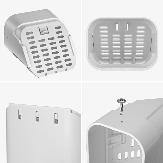 3"x4" 2 Pack Gutter Downspout Extensions Gutter Downspouts Downspout Diverter Outlet Filter and Leaf Guard for Bottom of Downspouts Extender