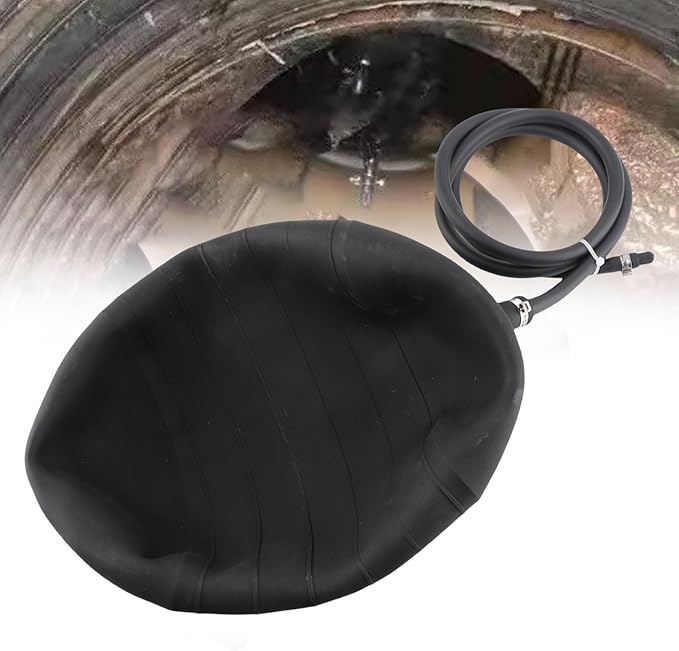 Inflatable Pipe Plug Drain Bladder Water Test Airbag Plumbing Test Balloon for Sewage Pipeline Maintenance (200mm)