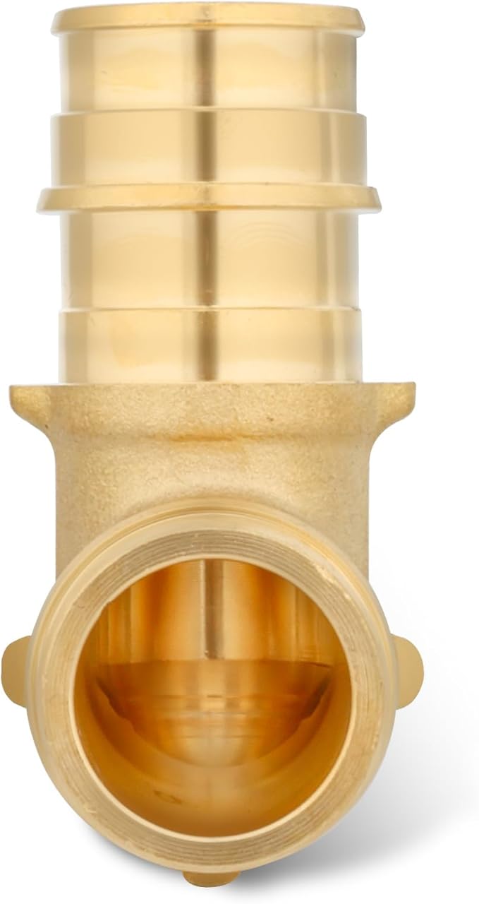 3/4 Inch PEX-A Expansion Elbow Fittings, ASTM F1960 Brass 90 Degree Elbow Connector, Lead-Free Brass PEX-A Pipe Fittings for Potable Water, Hot and Cold Plumbing, Hydronic Radiant Heating (10-Pack)