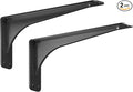 Starby Gladiator Series Solid Heavy Duty Welded 500 Lb Low Profile Granite Countertop Support Shelf Brackets Floating Shelf Discrete Slim 500 LB Capacity (2 Pack) (7" x 17" x 2x5)