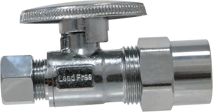 XFITTING 1/2 Inch CPVC x 3/8 OD Compression Straight Valve, 3-3-4=2XX, 2 Pieces