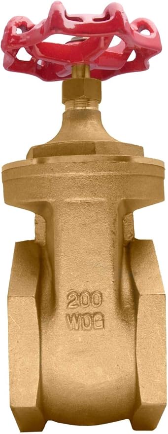 4" Brass Gate Valve - 200WOG, FxF NPT