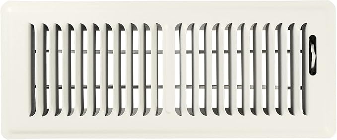 Shoemaker 4x12 Floor Register – Warm White Heavy Duty Metal Floor Vent Cover for Home Floors - Premium Forced Air Vent Covers
