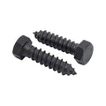 1/2" x 2”, 25-Piece Black Lag Bolts, Rustproof 4-Layer Ceramic BLAKOTE, 2X Protection of Galvanized Lag Screws, for Decks Pergolas by Makers Bolt