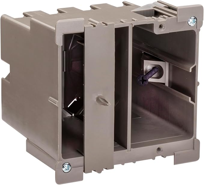 SmarToggle Two Gang Retrofit Wall Box – Old Work Electrical Box for Stud or No-Stud Mount | 1-1/2" Toggle Depth | Smart Device, Switch, or Outlet Dual Mount PC Wall Box, 30-Pack