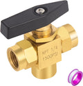 Heavy Duty Brass Instrument Replacement Control Needle Valve 1/4" Npt Female X 1/4" Npt Female