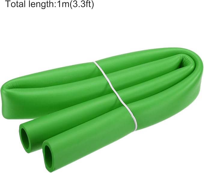 uxcell Foam Tubing for Handle Grip Support, Pipe Insulation Outside Pipe Lagging, 25mm(1") ID 33mm(1 5/16") OD 1m Green