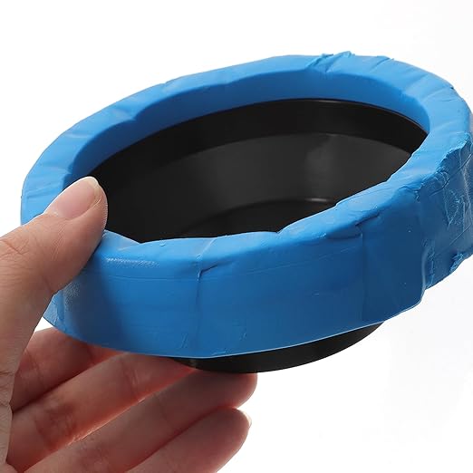 NOLITOY 2pcs Toilet Bowl Wax Ring Seal Gasket Watertight Rubber Clay Toilet Seal Ring Replacement for Home Bathroom Waste Line Leak Prevention