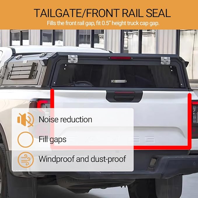 Double-Hole Rubber Weather Stripping, Self-Adhesive EPDM Rubber Seal Strip, Black, W:1" x H:1/2"", L:20Ft, for RV, Boat, Auto, Garage Door/Window, Machinery