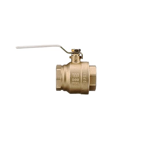 Watts LFFBV-4 Series 2" Lead-Free 2-Piece Full Port Chrome-Plated Brass Ball Valve with Female Threaded End Connections, Copper Silicon Alloy Body, Adapter, Steel Handle
