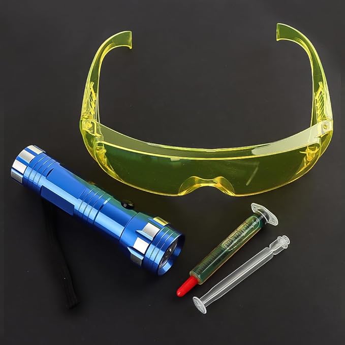 Leak Detector Kit, Air Conditioner Leak Detector Tool, AC Leak Detector Kit,Auto Air Conditioner Leak Detection Kit UV Oil Dye Leak Detection Kit