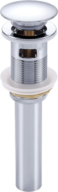 KES Bathroom Sink Drain Pop Up Drain with Overflow, Sink Stopper All Metal Rustproof Polished Chrome, Brass and SUS304 Stainless Steel, S2008S62A-CH