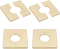 PATIKIL Wall Split Flange 86mm / 3.4" OD, 4 Pcs Square Escutcheon Plate Cover PPR Plumbing Cover Plates with Self-Adhesive Tape for 33mm / 1.3" Dia Water Pipe Faucet, Gold