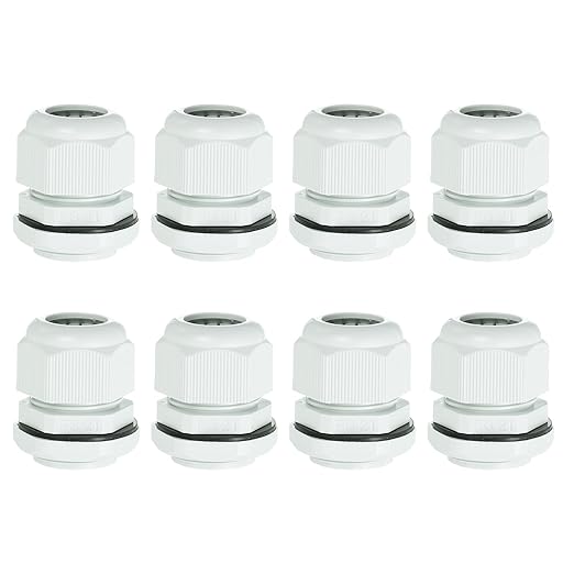 MECCANIXITY 8 Pcs PG21 Cable Gland, 13-18mm Wire Hole Strain Relief Joint for Cable Fixing, Wiring, Repairing, Gland Replacement, Electrical Appliances, White