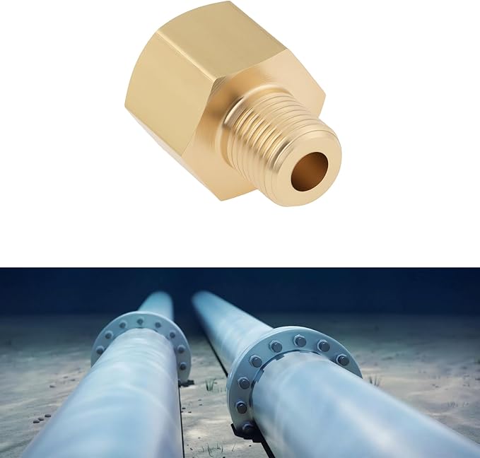 Brass Union Adapter M10x1.0 Male to M12x1.0 Female for Pipeline Connection