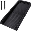 24" Heavy-Duty Downspout Extensions & Splash Block Kit - Gutter Drainage System with 2 Fixing Nails, Corrosion-Resistant Splash Guard for Rainwater Diversion & Foundation Protection