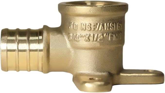 XFITTING 3/4 Inch Pex x 1/2 Inch Female NPT Drop Ear Elbow, 2 Pieces