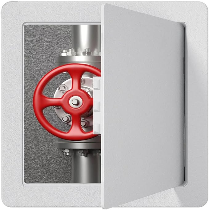 FORLAND Plumbing Access Panel for Drywall Ceiling White 10 x 10 inch Plastic Access Door Removable Hinged Wall Access Panel Reinforced Hinged Panel