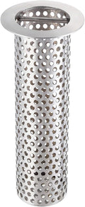 Commercial Floor Drain Strainer, 2 1/2" Lip Diameter x 6" Tall Perforated Cylindrical Mesh 316 Stainless Steel Drain Strainer with Carry Handle for Restaurant/Factory/Kitchen/Laboratory