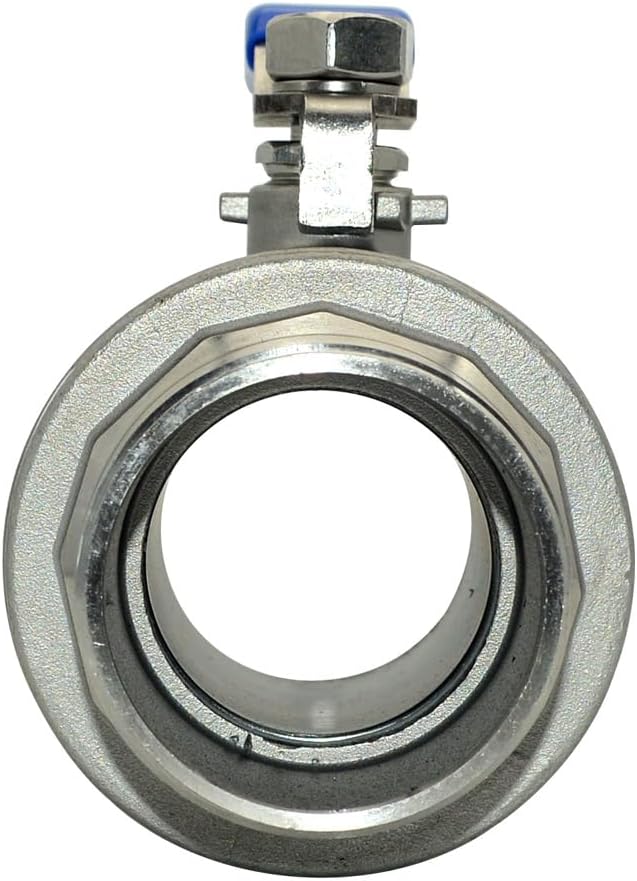 1Pcs 2'' Ball Valve, Heavy Duty Male NPT (MNPT) X Male NPT (MNPT) Thread with Long Handle Switch, Stainless Steel NPT Full Port Forged 1" Ball Valve for Water Oil and Gas, 1000 WOG