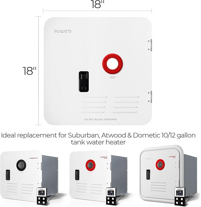 FOGATTI 18 x 18 Inches RV Water Heater White Door ONLY. Door kit for FOGATTI RV Water Heaters, Galvanized Steel