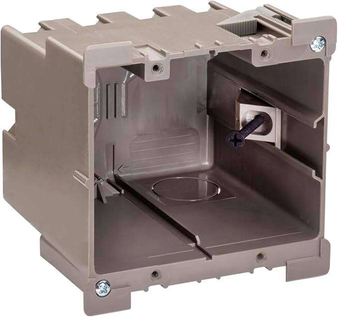 SmarToggle Two Gang Retrofit Wall Box – Old Work Electrical Box for Stud or No-Stud Mount | 1-1/2" Toggle Depth | Smart Device, Switch, or Outlet Dual Mount PC Wall Box