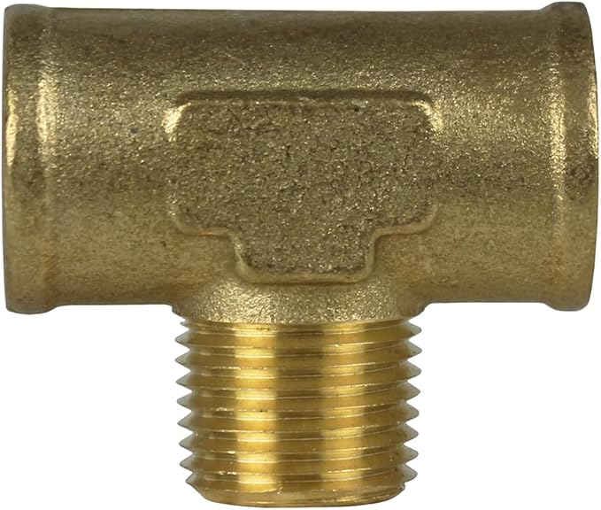 Male Branch Tee 1/2" Male NPT x 1/2" Female NPT Brass Union Tee Connector 5-Pack