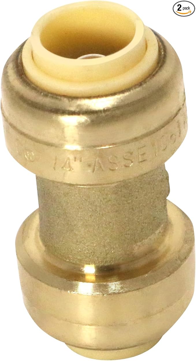 XFITTING Push Fit 1/4 Inch x 1/4 Inch, 1/4 in Push Fit Coupling, 28-6-6=2XX, 2 Pieces