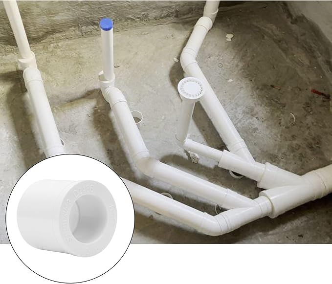 10Pack 1"x 1/2" PVC DWV Reducing Bush Adapter Pipe Fitting SCH40 PVC Reducer Bushing (Socket x Socket) PVC Pipe Reducing Bushing Fitting for Home Sewer Plumbing