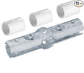 12 Sets 180 Degree Pipe Clamp Connector, Fits 1/2" EMT with PE Adapter Shims, Structural Conduit Fittings