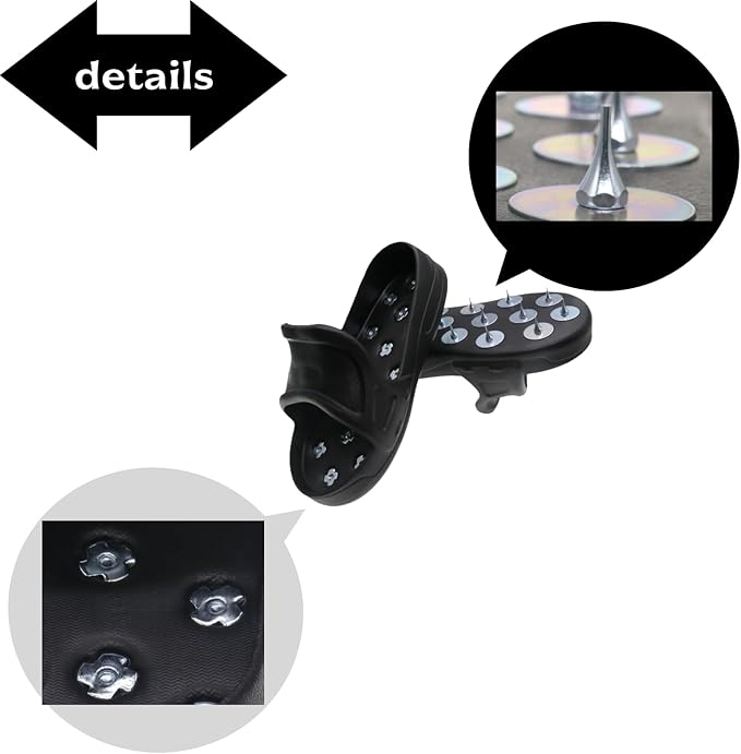 Anti-Slip Spiked Shoes for Epoxy Floors, Resinous Coatings, Self-Leveling Compound, and Paint-Small