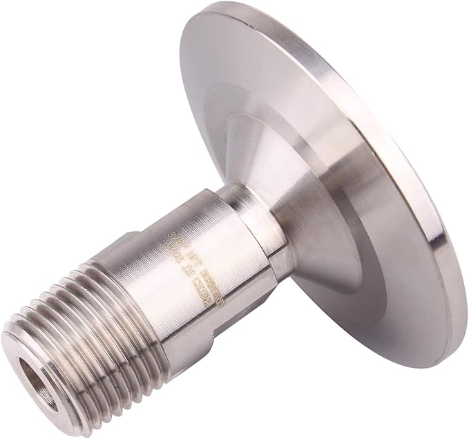 DERNORD 1.5''Tri clamp Adapter to 3/8 inch MNPT Thread Ferrule Sanitary Pipe Fitting