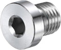 1-Pack Inner Hex Head Pipe Fitting Plug, M12x1.5mm 304 Stainless Steel Socket Bung Plug with Fluorine Sealing Ring for Terminate Pipe Ends/Replacement Drains