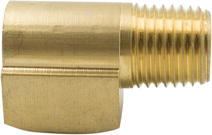 Legines Brass 90 Degree Street Elbow 1/8" NPT Male x 1/8" NPT Female Barstock Pipe Fitting (Pack of 2)