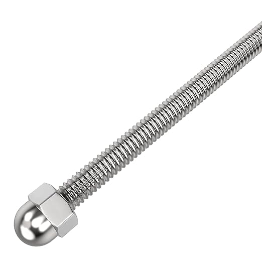 BLIKA 20 Pack 6" Long 1/8" Swage Threaded Stud Tension End Fitting Terminal for Deck Cable Railing, T316 Stainless Steel, 1/8" Swage Cable Railing Tensioner for 4x4, 2x2 Wood Metal Post