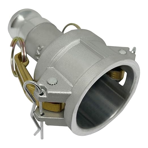 Gloxco Aluminum Type DA Cam and Groove Hose Fitting, Reducer, 1-1/2" Female Coupler x 1" Male Adapter (CAM-1510-DA-AL)